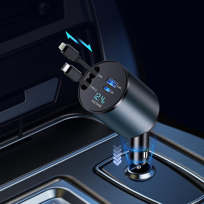 4-in-1 Retractable Fast Car Charger